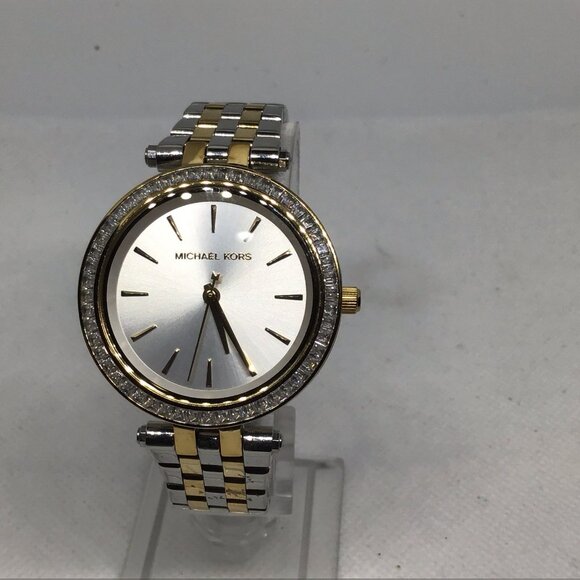 Pre-Owned Michael Kors Mini Darci MK3405 Two-Tone Glitz Women's 33mm Watch - Picture 2 of 16